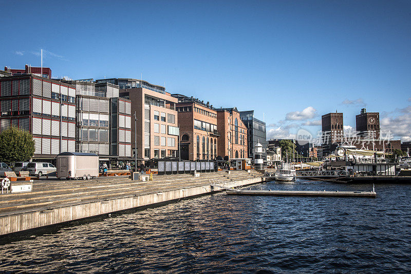 挪威奥斯陆Aker Brygge港口和市政厅